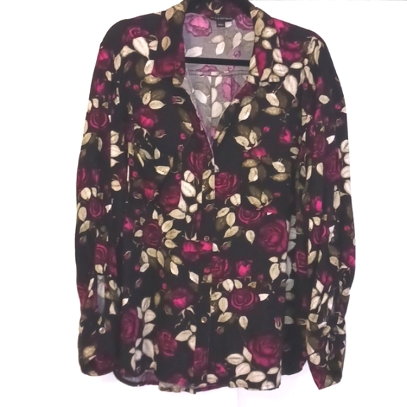 Rock & Republic " Rose🌹" Button Down Shirt in Size XL - Picture 1 of 7
